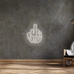 LED neon sign “MIDDLE FINGER”