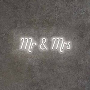 LED neono iškaba „MR & MRS”