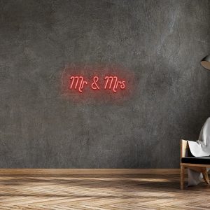 LED neon sign “MR & MRS”