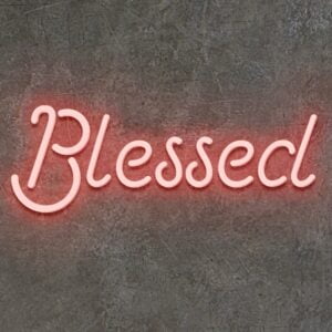 LED neono iškaba „BLESSED”