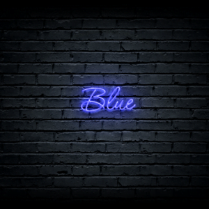Led neono iškaba „Blue“