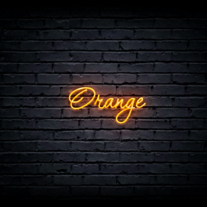 Led neono iškaba „Orange“