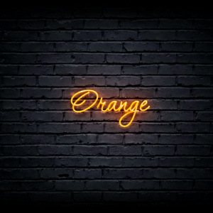 Led neono iškaba „Orange”