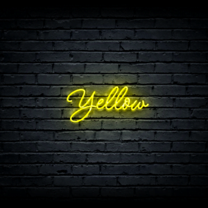 Led neono iškaba „Yellow“