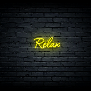 Led neono iškaba „Relax“