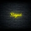 Led neono iškaba "Respect"
