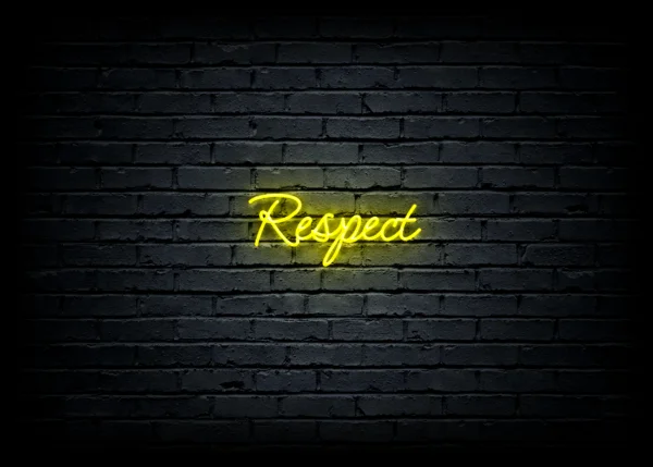 Led neono iškaba "Respect"