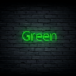 Led neono iškaba „Green”