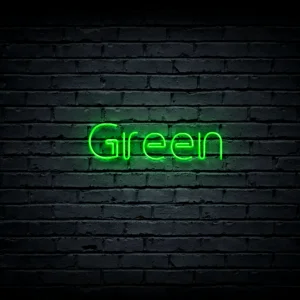 Led neono iškaba „Green”
