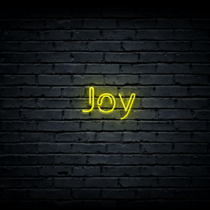 Led neono iškaba „Joy“
