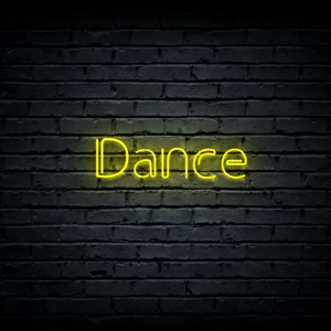Led neono iškaba „Dance“