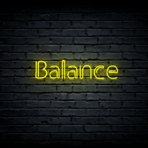 Led neon sign “Balance”