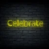 Led neono iškaba "Celebrate"