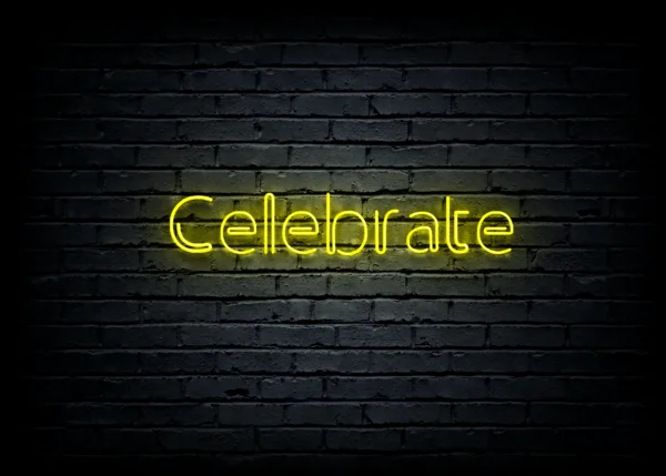 Led neono iškaba "Celebrate"