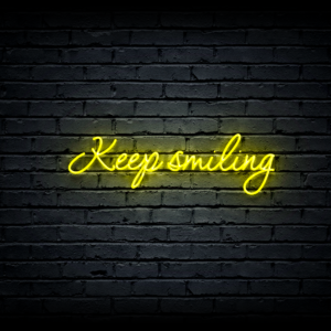 Led neon sign “Keep smiling”