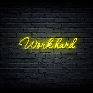 Led neon sign “Work hard”