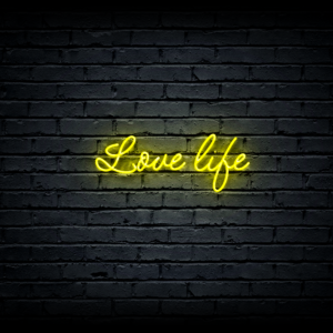 Led neono iškaba „Love life”