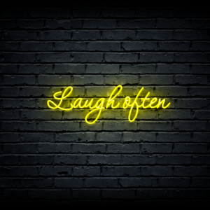 Led neon sign “Laugh often”