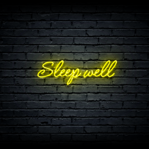 Led neono iškaba „Sleep well”