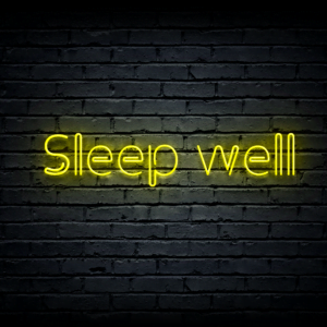 Led neono iškaba „Sleep well“