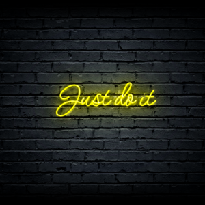 Led neono iškaba „Just do it”