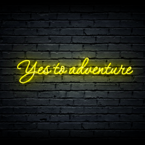 Led neono iškaba „Yes to adventure”