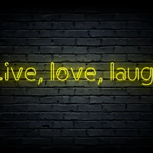 Led neon sign “Live, love, laugh”
