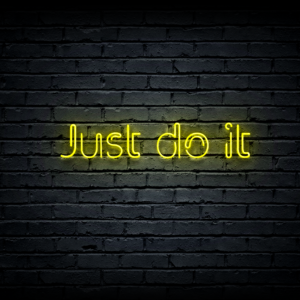 Led neono iškaba „Just do it”