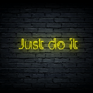 Led neono iškaba „Just do it“