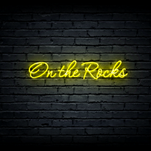 Led neon sign “On the Rocks”