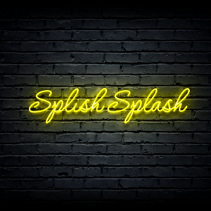 Led neono iškaba „Splish Splash”