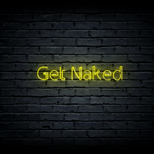 Led neono iškaba „Get Naked”