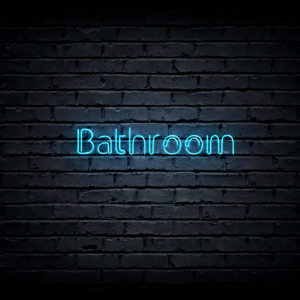 Led neon sign “Bathroom”