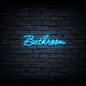 Led neon sign “Bathroom”