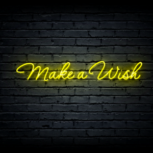 Led neono iškaba „Make a Wish”