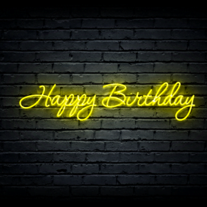 Led neon sign “Happy Birthday”