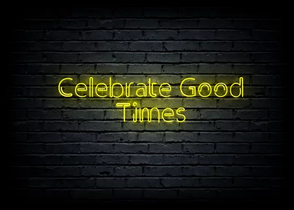 Led neono iškaba "Celebrate Good Times"