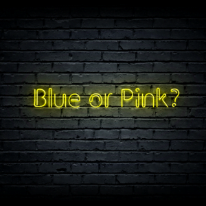 Led neono iškaba „Blue or Pink?”