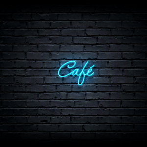 Led neono iškaba „Café”