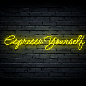 Led neono iškaba „Espresso Yourself”