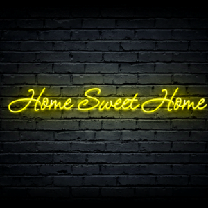 Led neono iškaba „Home Sweet Home”