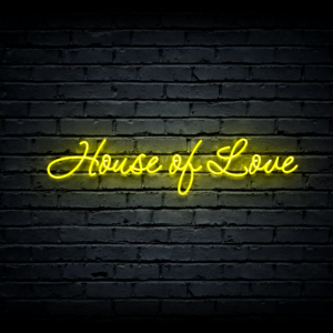 Led neono iškaba „House of Love”