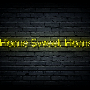 Led neono iškaba „Home Sweet Home”