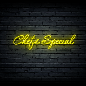 Led neono iškaba „Chef’s Special”