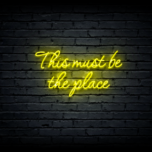 Led neon sign “This must be the place”