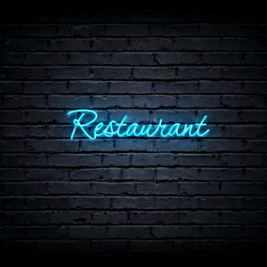 Led neono iškaba „Restaurant”