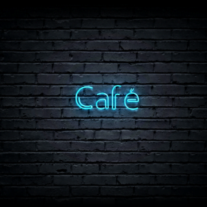 Led neono iškaba „Café“