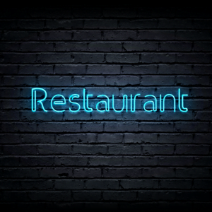 Led neono iškaba „Restaurant“