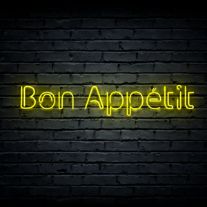 Led neono iškaba „Bon Appétit“