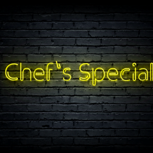 Led neono iškaba „Chef’s Special”